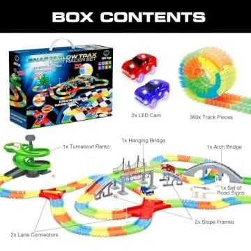USA Toyz Glow Trax Tracks for Kids - STEM Racing Fun