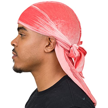 Veeta Superior Velvet Durag - Soft Velvet Durags for All, Long Straps, Silky Liner