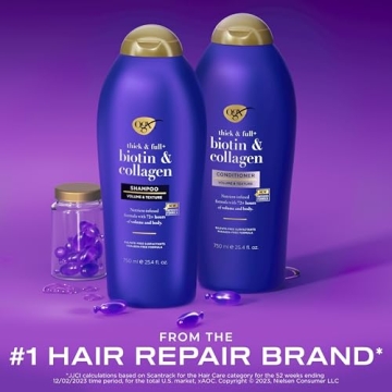 OGX Volumizing Shampoo & Conditioner Set for Thicker Hair
