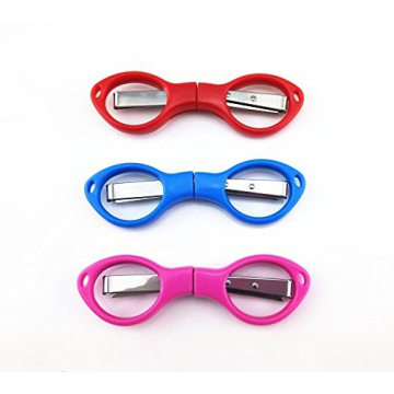 Yueton 4pcs Folding Safety Scissors in Colorful Handles