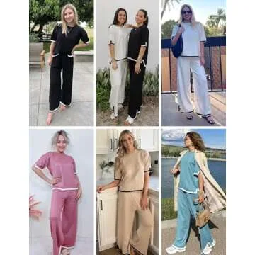 Ekouaer 2 Piece Lounge Set for Women - Travel Ready