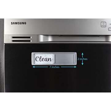 Dishwasher Magnet Clean Dirty Sign, Universal Strong Dirty Clean Dishwasher Magnet Indicator for Kitchen Organization, Slide Rustic Farmhouse Black and White Parquet