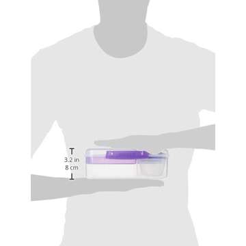 Sistema Bento Box Adult Lunch Box with 2 Compartments, Sandwhich,Salad Dressing Container,Dishwasher Safe,Color May Vary