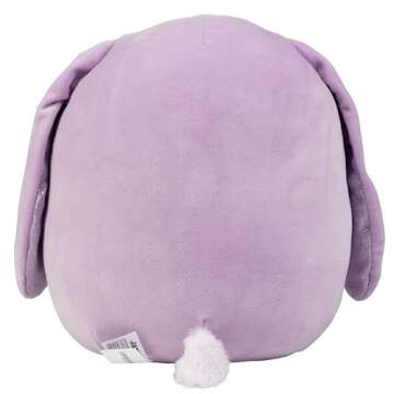 Squishmallows 10-Inch Bubbles The Purple Easter Bunny with Flower Crown - Official Jazwares Plush - Collectible Soft & Squishy Stuffed Animal Toy - Add to Your Squad - Gift for Kids, Girls & Boys