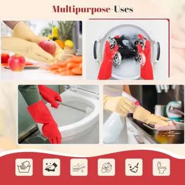 Durable Rubber Dishwashing Gloves for All Purpose Use