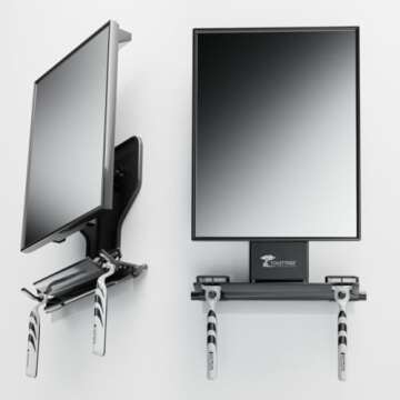 ToiletTree Products Fogless Shower Mirror - Anti-Fog Mirror - Adjustable Shaving Mirror with a Squeegee - Rust-Proof, Impact-Resistance Bathroom Shower Mirror - Tall