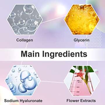 Adofect 30 Pieces Collagen Crystal Lip Masks, Collagen Lip Pads Great for Moisturizing, Remove Dead Skin, Anti Chapped & Anti-Aging and Plump Your Lips, Watermelom Red