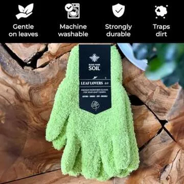 Microfiber Dusting Gloves for Houseplants - Premium Quality