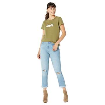 Levi Strauss Signature Gold Women's Mid Rise Slim Boyfriend Jeans (Available Size), (New) Creekside, 14 Plus