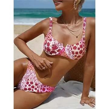 Stylish BIKINX High Cut Floral Bikini Sets for Women