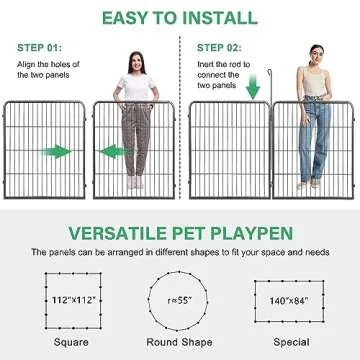 Nova Dog Playpen - Versatile Indoor Outdoor Pet Fence