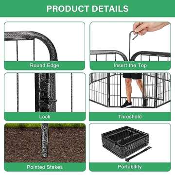 Nova Dog Playpen - Versatile Indoor Outdoor Pet Fence