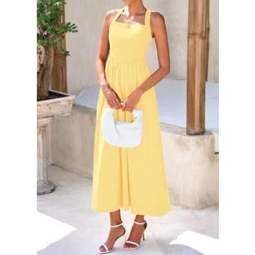 Elegant KIRUNDO Women Summer Halter Maxi Dress 2025