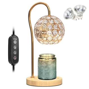 Candle Warmer Lamp with Dimmable Brightness and Timer