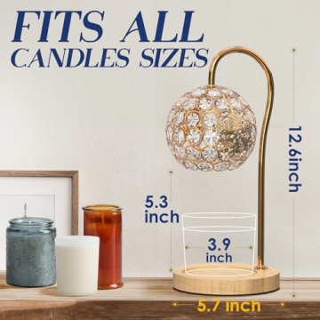 Candle Warmer Lamp with Dimmable Brightness and Timer