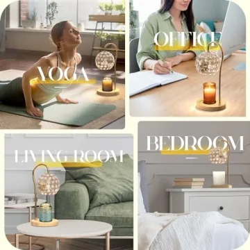 Candle Warmer Lamp with Dimmable Brightness and Timer