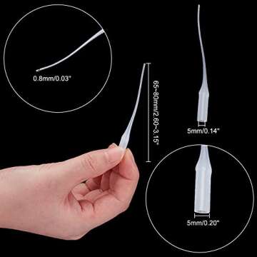 PH PandaHall Glue Tips, 100pcs Plastic Glue Micro-Tips Glue Extender Precision Applicator for Arts C...