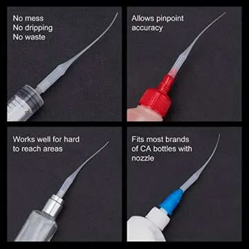 PH PandaHall 100pcs Glue Tips for Precision Crafting