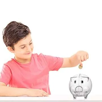 Delightful Educational Kids Clear Plastic Piggy Bank