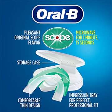 Oral-B Nighttime Dental Guard, Less Than 3-Minutes for Custom Teeth Grinding Protection with Scope Mint Flavor