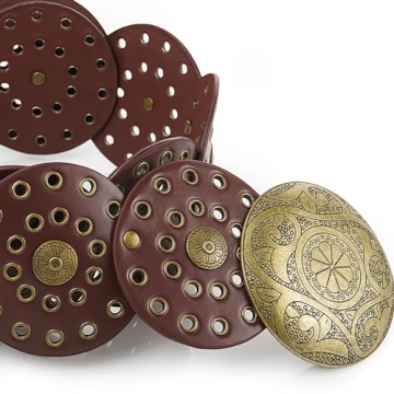 Suyi Wide Disc Belt: Adjustable Vintage Style Western Belt