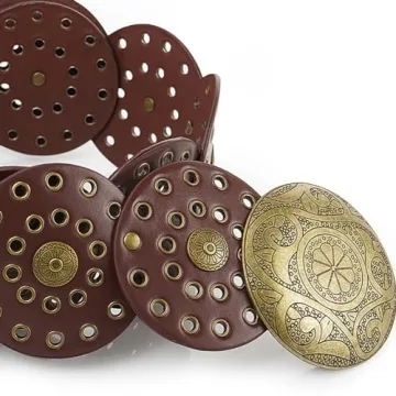 Suyi Wide Disc Belt: Adjustable Vintage Style Western Belt