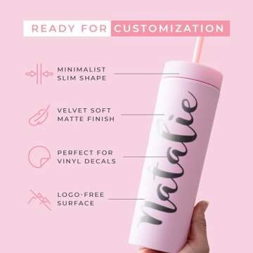 STRATA CUPS Pink Skinny Tumblers with Lids and Straws (12 pack) - 16oz Double Wall Acrylic Tumbler, Tall Matte Skinny Tumblers, Bulk with Free Straw Cleaner, Reusable Cups