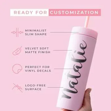 STRATA CUPS Pink Skinny Tumblers with Lids and Straws (12 pack) - 16oz Double Wall Acrylic Tumbler, Tall Matte Skinny Tumblers, Bulk with Free Straw Cleaner, Reusable Cups