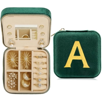 Jenria Travel Jewelry Case for Women, Christmas Gift for Women, Jewelry Organizer, Jewelry Box, Uniq...