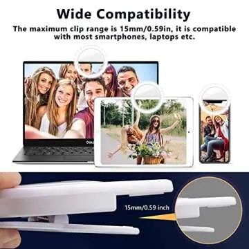 Rechargeable Selfie Ring Lights - Clip On Convenience