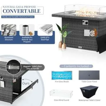 NICESOUL Extra Large Rattan Patio Furniture Set