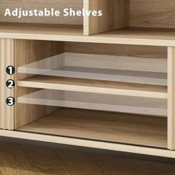 GAOMON Fluted TV Stand for 70 inch Modern Style