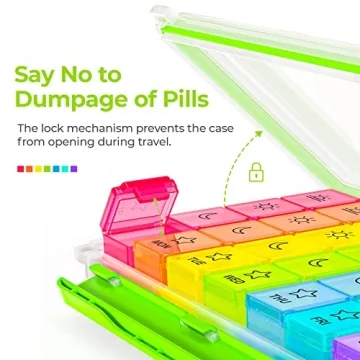 Moisture-Proof Weekly Pill Organizer for Daily Medication