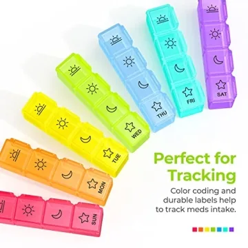 Moisture-Proof Weekly Pill Organizer for Daily Medication
