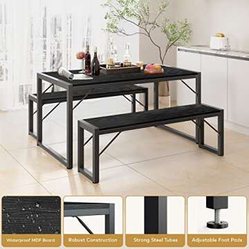 Gizoon Dining Table Set for 4 - Stylish & Space-Saving