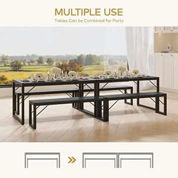 Gizoon Dining Table Set for 4 - Stylish & Space-Saving