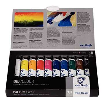 Van Gogh Oil Color Paint, 10x20ml Tubes, Basic Set