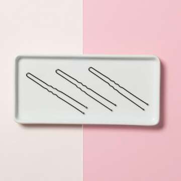 Diane Extra Large 3” Hair Pins for Women, Girls, Hairdressing, Salon, U Shaped Hair Pins with Ball Tips for Securing Updos, Buns, Braids, and Everyday Styles, Black (32 Count)