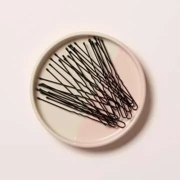 Diane Extra Large 3” Hair Pins for Women, Girls, Hairdressing, Salon, U Shaped Hair Pins with Ball Tips for Securing Updos, Buns, Braids, and Everyday Styles, Black (32 Count)