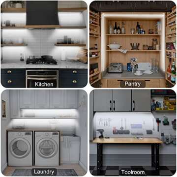 GOOMEEYA Motion Sensor Under Cabinet Lights for Home