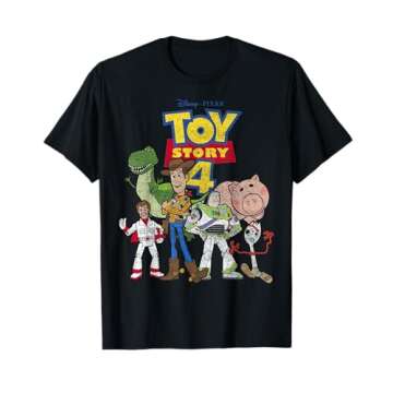 Disney Pixar Toy Story 4 New Group Shot Apparel T-Shirt for Fans