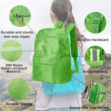 Waterproof Lightweight Hiking Backpack - Black Daypack