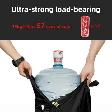 Waterproof Lightweight Hiking Backpack - Black Daypack