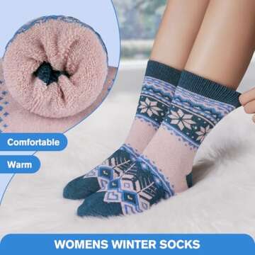 Warm Merino Wool Socks for Women - SIMIYA 5 Pack