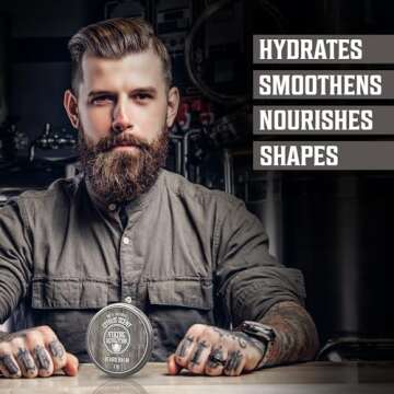Viking Revolution Citrus Beard Balm - Natural Beard Softener with Argan & Jojoba Oil - Perfect Beard...