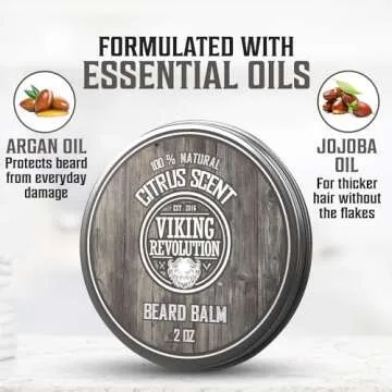 Viking Revolution Citrus Beard Balm - Moisturizing Beard Care