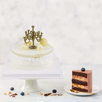 XININSUN Clear Cake Box with Ribbon - 10 inch, 6 Pcs