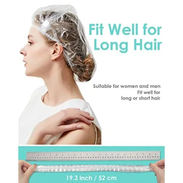 Auban 100PCS Disposable Shower Caps - Waterproof & Thick