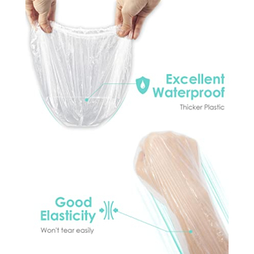 Auban 100PCS Disposable Shower Caps - Waterproof & Thick