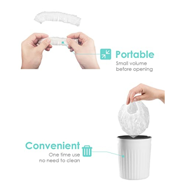 Auban 100PCS Disposable Shower Caps - Waterproof & Thick